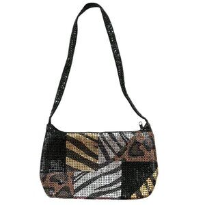 Sequined Sparkly Animal Print Evening Shoulder Bag